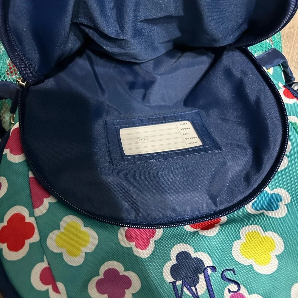 PB Teen Gear-Up model  Pottery Barn Teen Turquoise Backpack Multicolor Clover